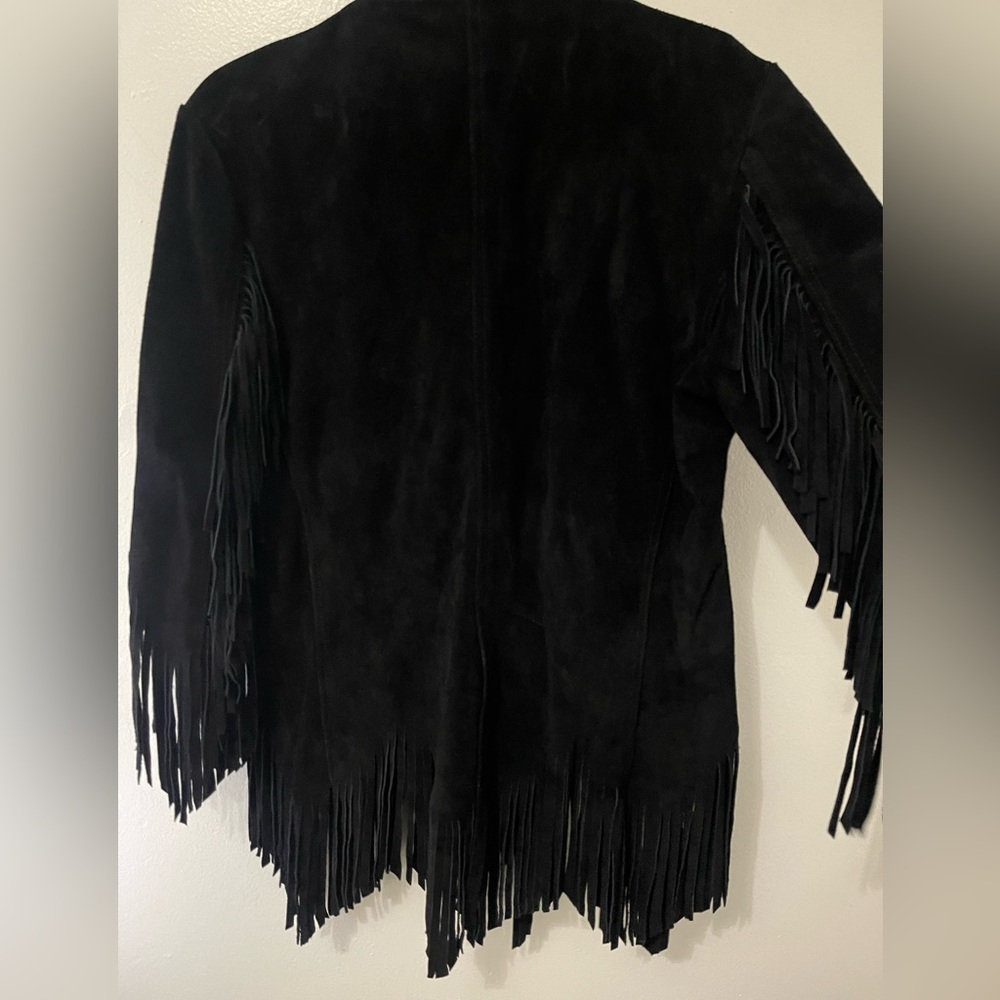 Free People Understated Leather Jacket Fringe - Picture 5 of 7